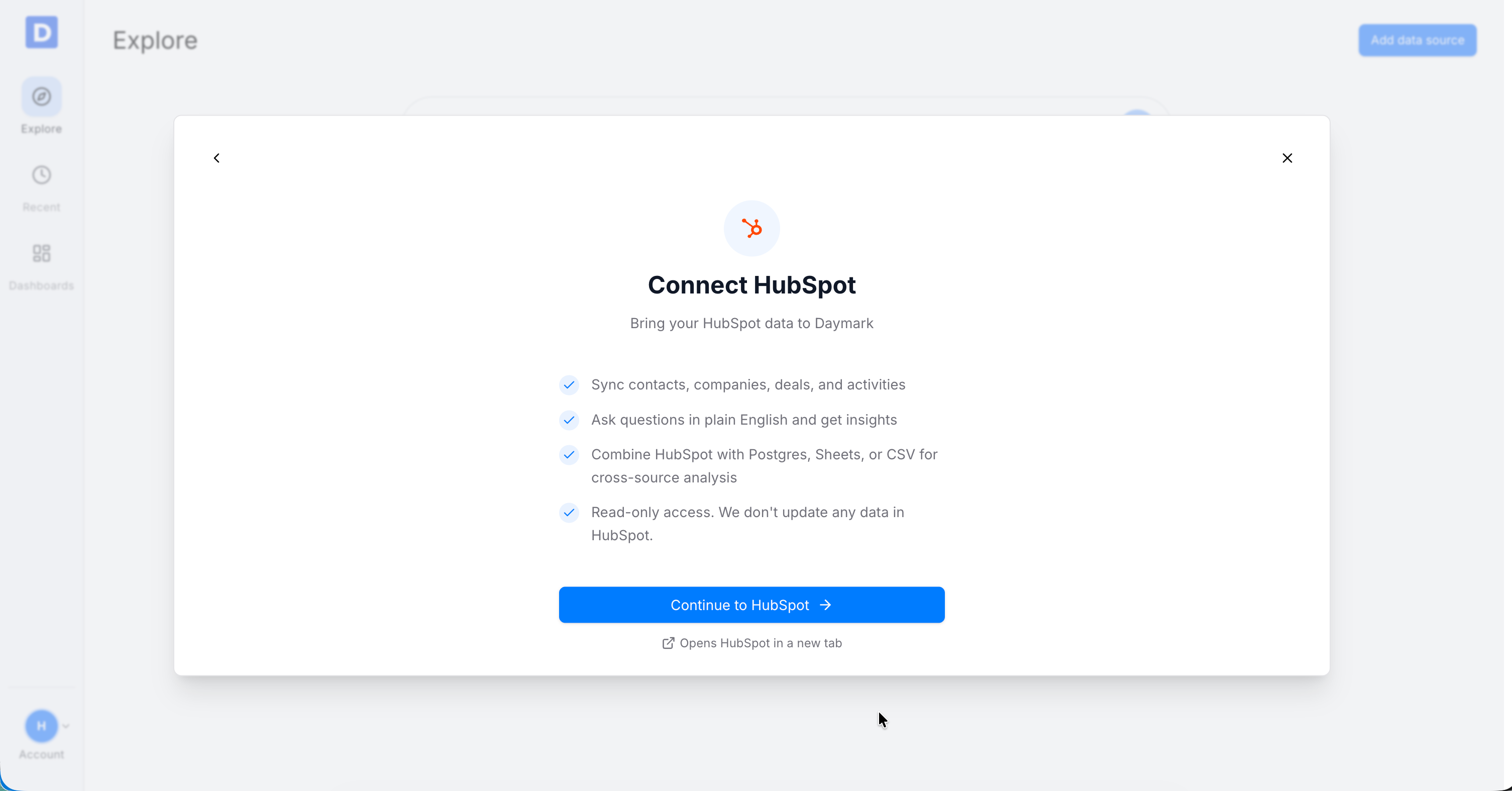 HubSpot Connection Setup