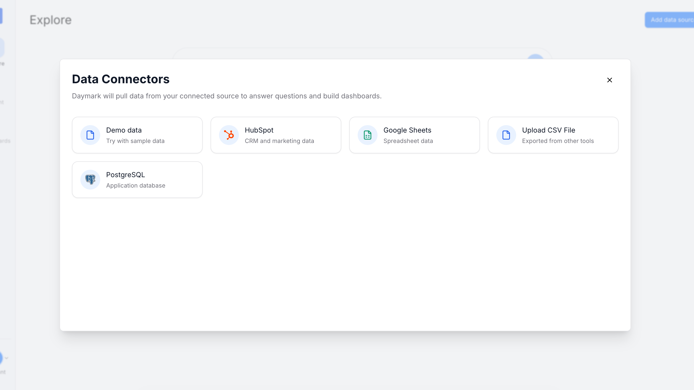 Supported data connectors